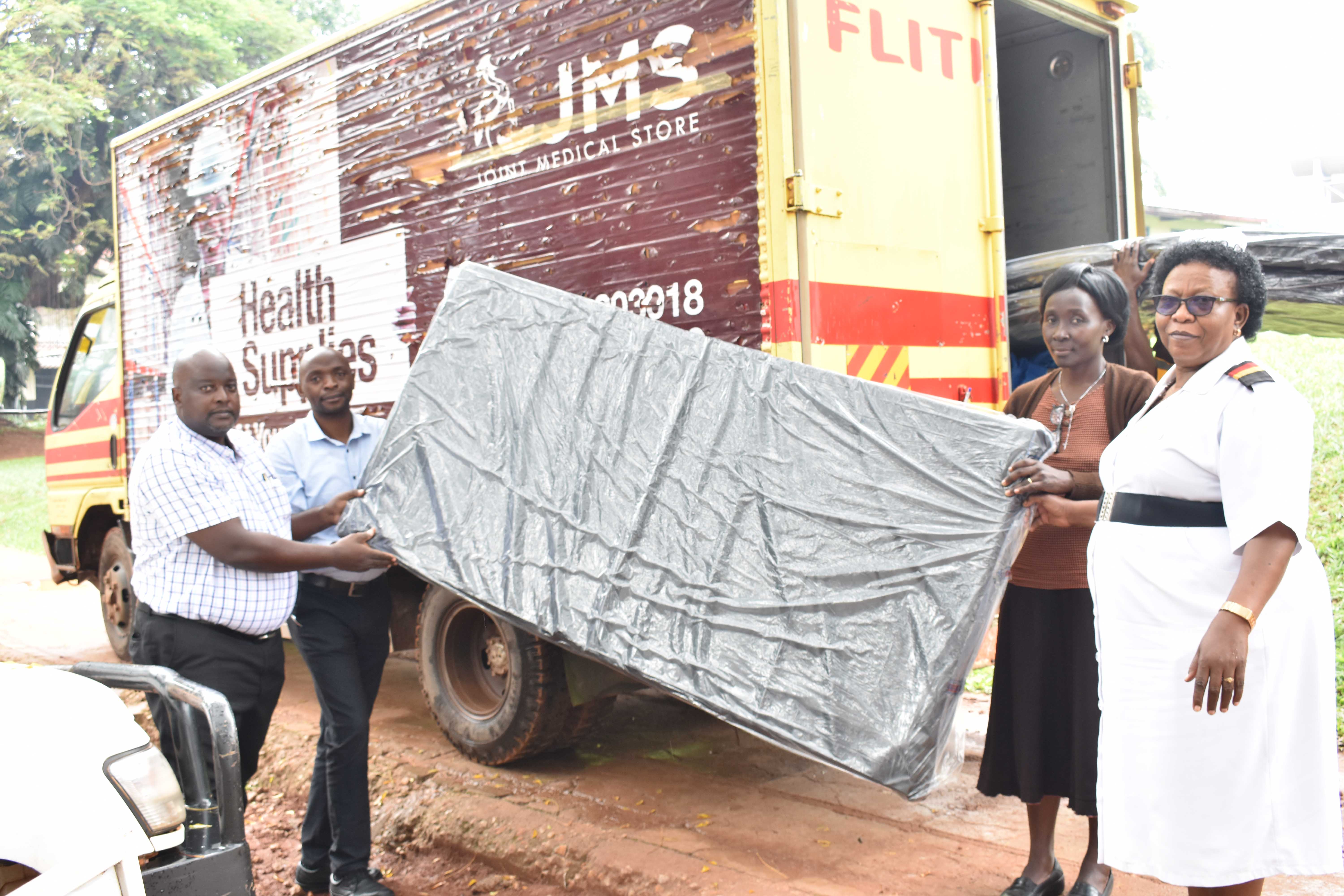 Joint Medical Stores donates Mattresses to Nsambya Hospital